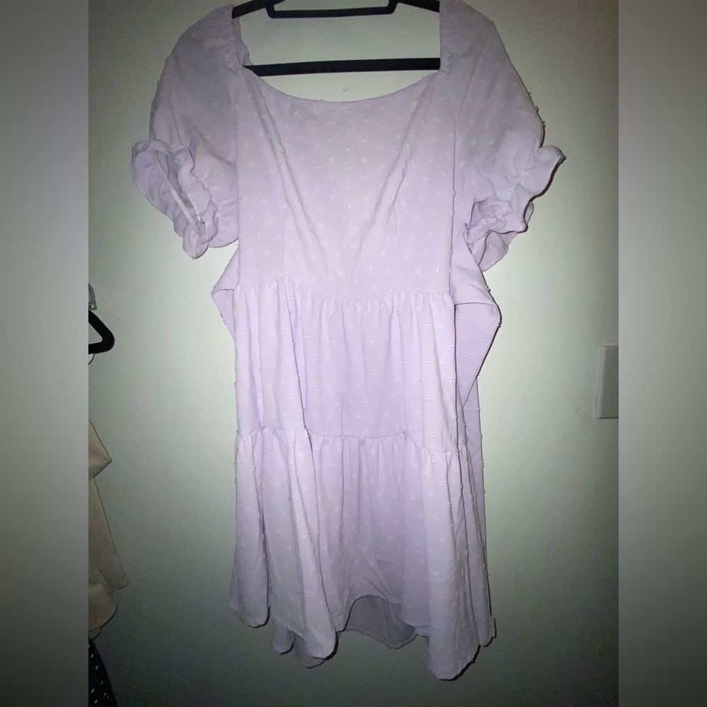 Purple Open Back Dress